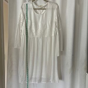 Indigo Rose 2X MIDI Full built-in Slip Bell Sleeves NWT Lace Detail No Stretch